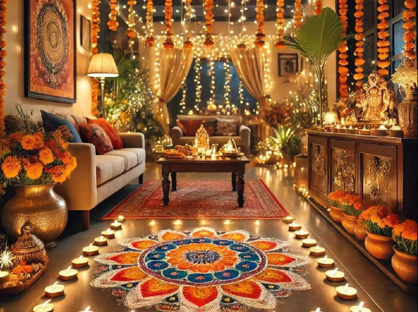 Diwali fireworks display in Hyderabad night sky